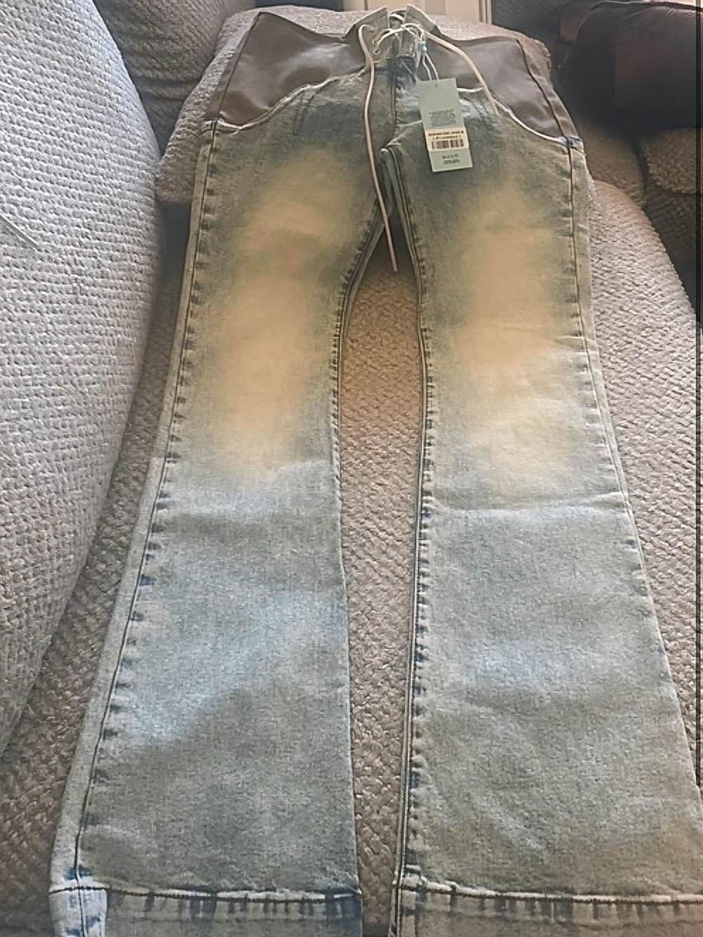 REVICE Light Faded Blue Bootcut Jeans with High-Rise